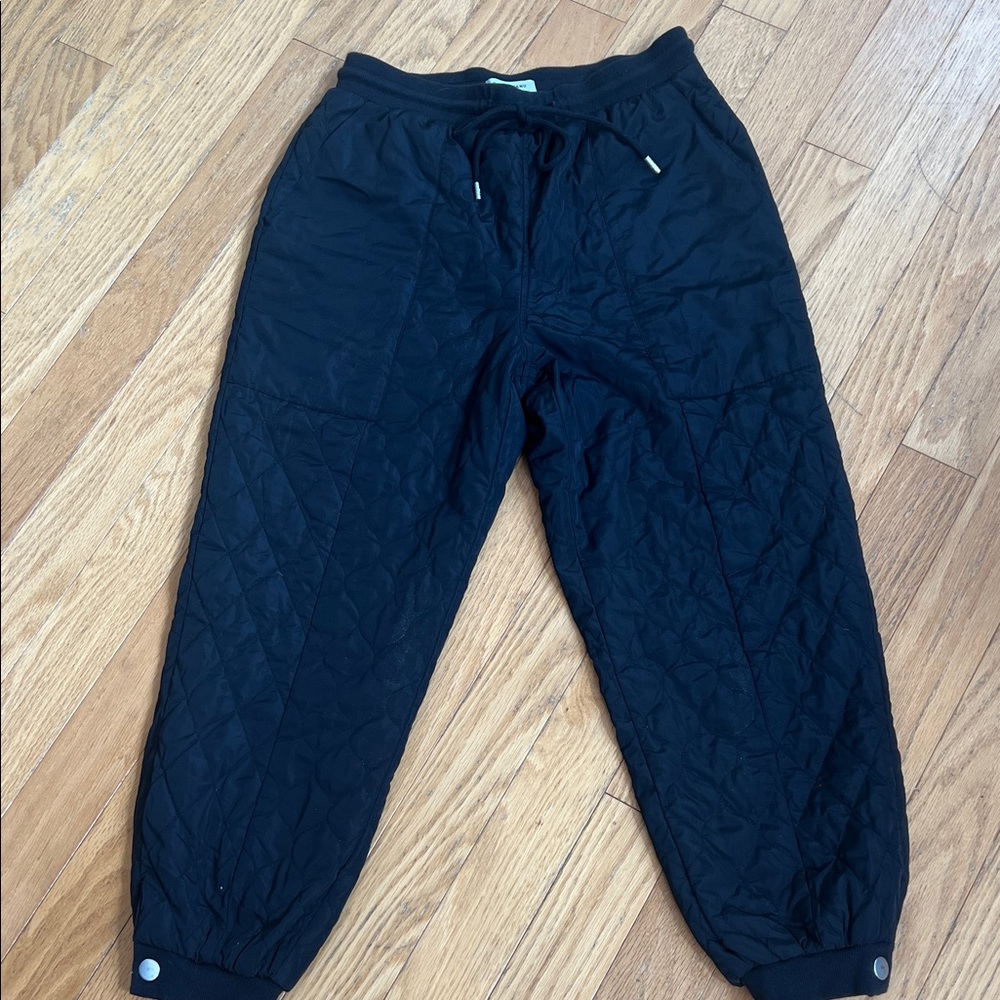 Sandy Liang Black Quilted Cargo Sweatpant Joggers - Excellent!